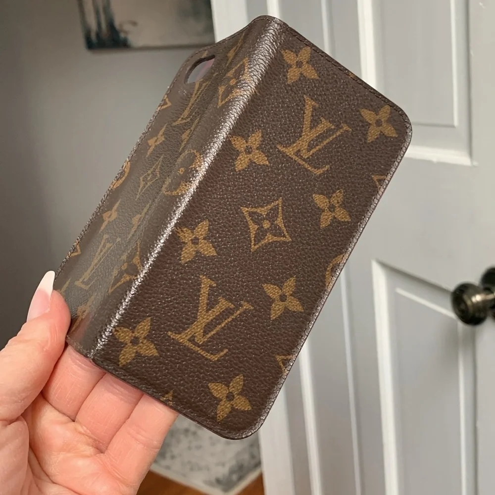Authentic Louis Vuitton iPhone 7 monogram and hot pink phone case